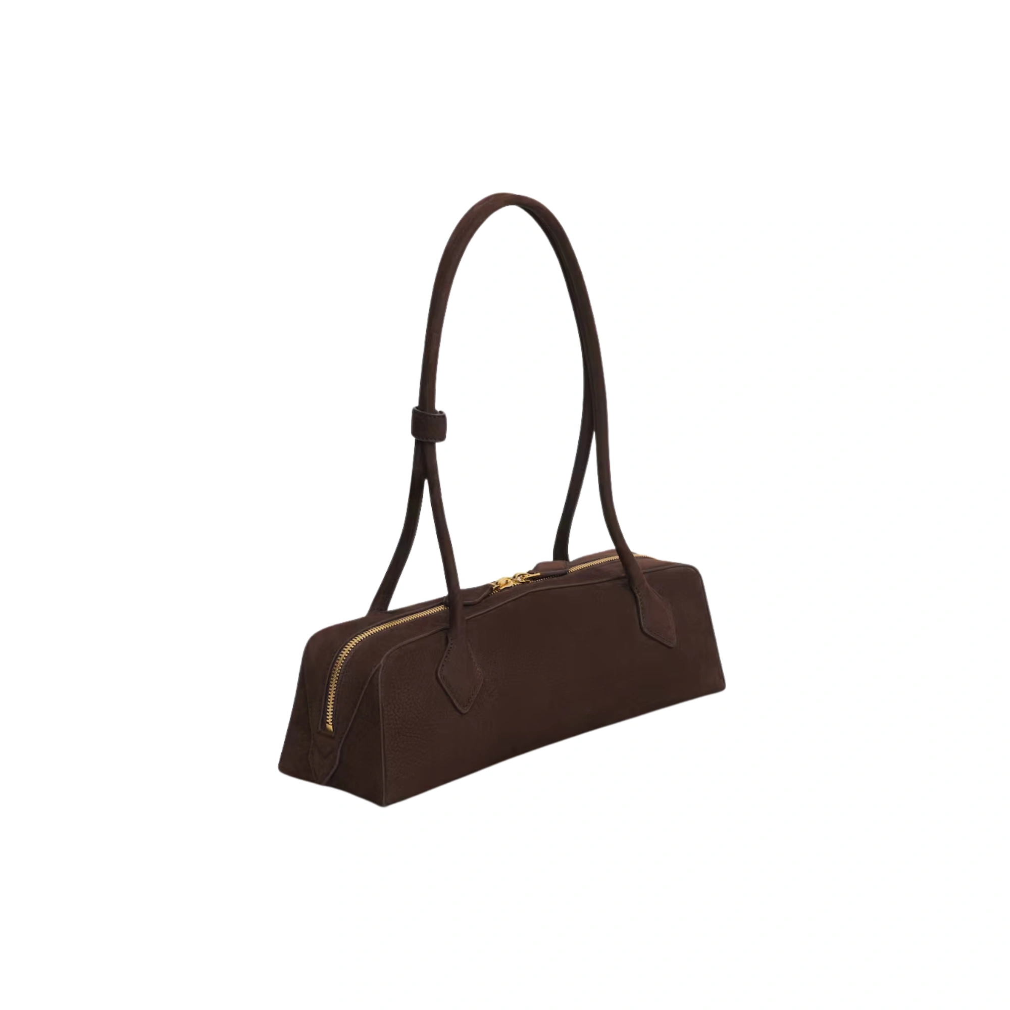 Lune Sable Medium Bag in Nubuck Calfskin brown 1 - Levant Leather