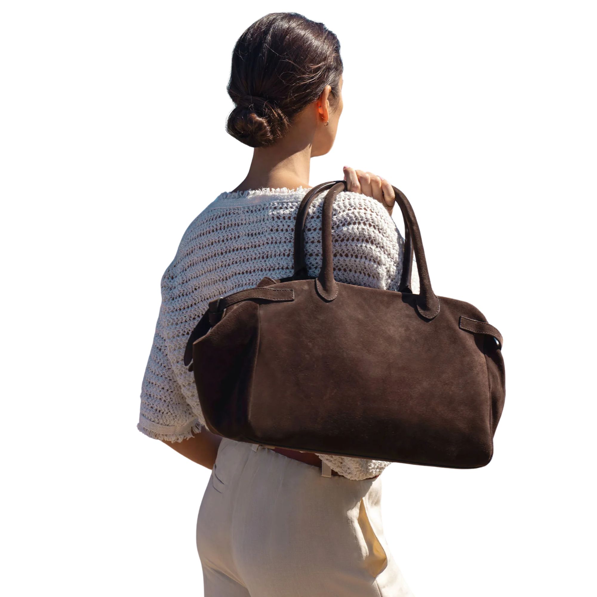 The Everyday Tote Bag Brown Suede women Levant Leather