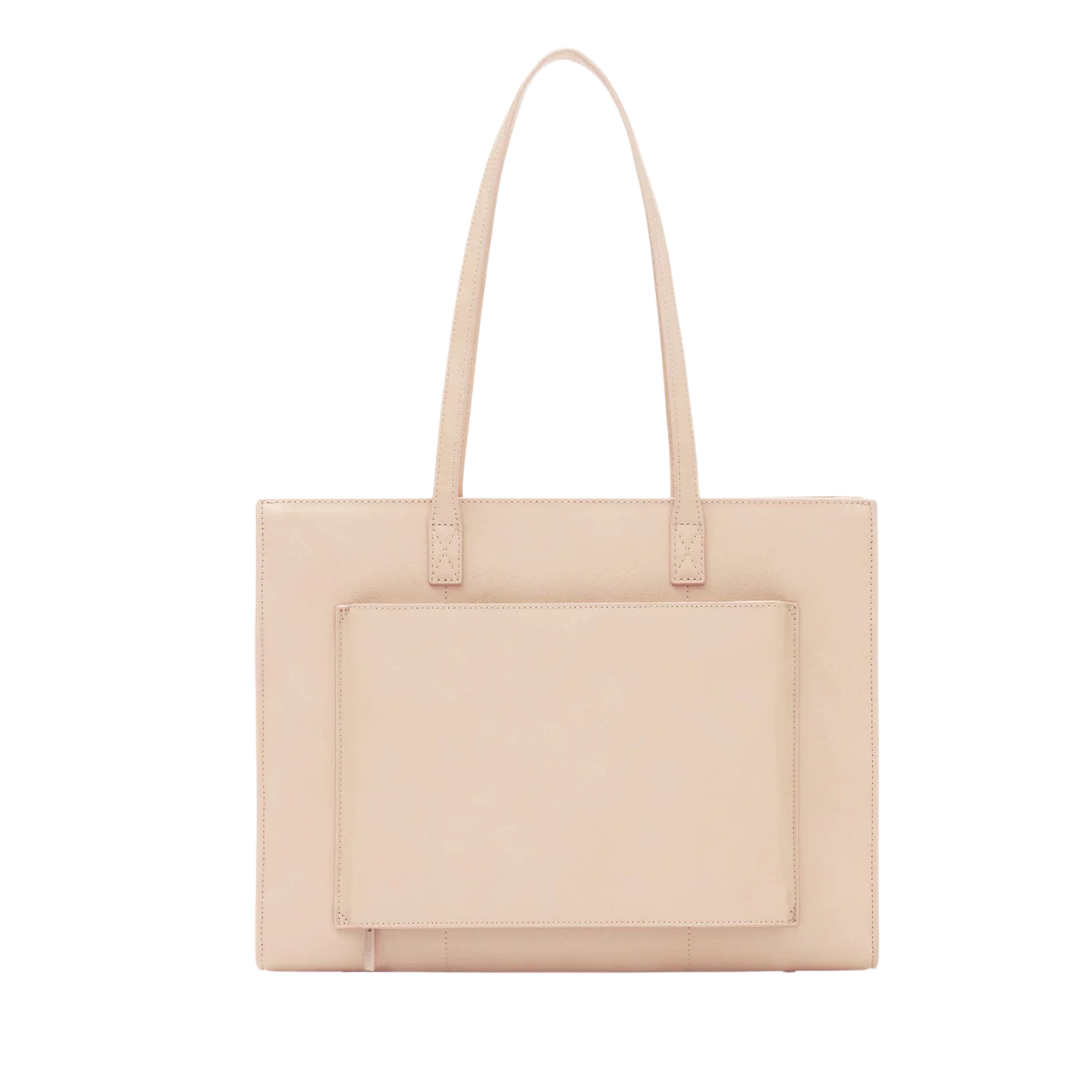 beige-work-tote-bag-with-organized-front-pocket-and-shoulder-straps